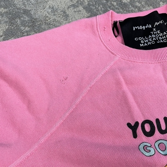 Marc Jacobs X Magda Archer Pink Sweatshirt You’re So Good At Making Me Feel Bad - Picture 11 of 14